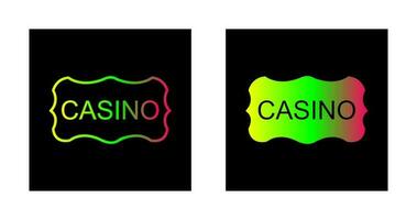 casinò cartello vettore icona