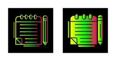 bloc notes vettore icona