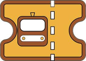 colorato trasporto biglietto icona. vettore