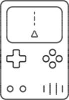 game Boy consolle icona nel linea arte. vettore