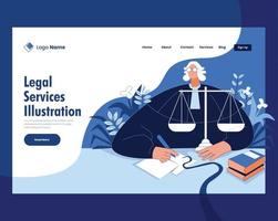 servizi legali illustrazione vettoriale concetto