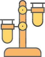 test tubo titolare o In piedi icona nel arancia e bianca colore. vettore