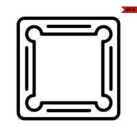 icona della linea del gamepad vettore