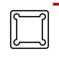 icona della linea di gioco puzzle vettore