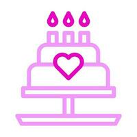 torta icona duocolor rosa colore madre giorno simbolo illustrazione. vettore