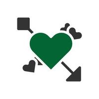 amore icona solido grigio verde stile San Valentino illustrazione simbolo Perfetto. vettore
