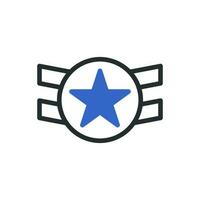 distintivo icona duotone blu grigio colore militare simbolo Perfetto. vettore
