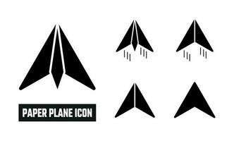 carta aereo riempire icona simbolo vettore. nero glifo carta aereo icona vettore