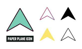 carta aereo icona impostato vettore illustrazione