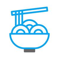 spaghetto icona duotone blu grigio colore stile Cinese nuovo anno simbolo Perfetto. vettore