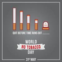 illustrazione vettoriale giornata mondiale senza tabacco