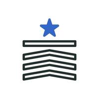 distintivo icona duotone blu grigio colore militare simbolo Perfetto. vettore