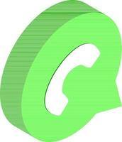 piatto illustrazione di WhatsApp elemento nel isometrico stile. vettore