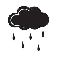 vettore illustrazione di il nube con pioggia icona. autunno creativo cartello simbolo, logo, vettore grafica.
