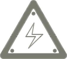 voltaggio avvertimento icona nel grigio e bianca colore. vettore