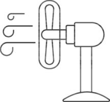 isolato tavolo fan icona nel linea arte. vettore