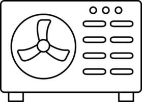 illustrazione di all'aperto aria condizionatore icona nel linea arte. vettore