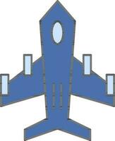 combattente Jet icona nel blu colore. vettore