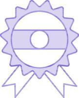 distintivo icona nel viola e bianca colore. vettore
