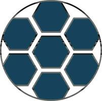 illustrazione di calcio icona nel blu e bianca colore. vettore