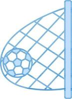 calcio obbiettivo icona nel blu e bianca colore. vettore