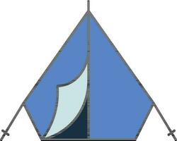 blu tenda icona su bianca sfondo. vettore