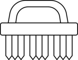 illustrazione di capi di abbigliamento spazzola icona nel lineare stile. vettore