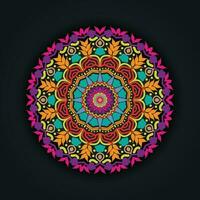 lusso multicolore mandala sfondo design vettore