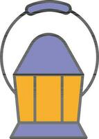 illustrazione di lanterna o lampada icona nel piatto stile. vettore