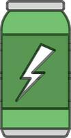 energia bevanda icona nel verde e grigio colore icona vettore
