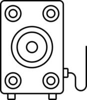 stereo altoparlante icona nel linea arte. vettore