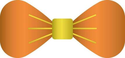 arco cravatta icona nel arancia e d'oro colore. vettore