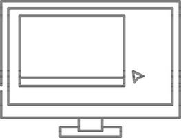 lineare stile sito web nel del desktop icona. vettore