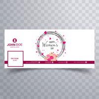 Copertina facebook femminile con design floreale vettore