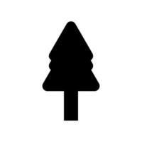albero riempire icona simbolo vettore. nero glifo albero icona vettore
