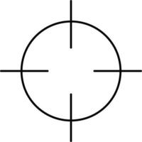 piatto stile bersaglio punto simbolo o icona nel nero ictus. vettore