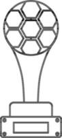 lineare stile calcio trofeo tazza icona. vettore