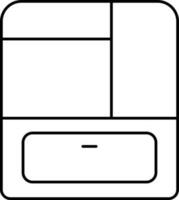 armadio icona o simbolo nel schema stile. vettore