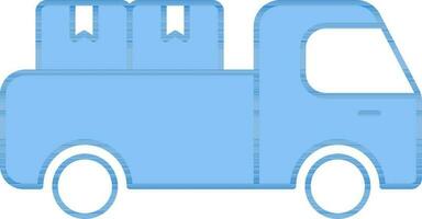 consegna camion icona nel blu e bianca colore. vettore