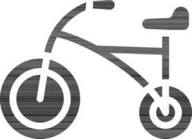 bambino bicicletta icona nel nero e bianca colore. vettore