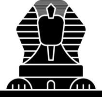 nero e bianca illustrazione di sfinge icona. vettore