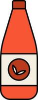 arancia e bianca interesse bottiglia icona nel piatto stile. vettore