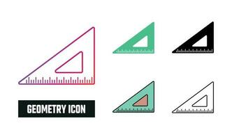 geometria icona impostato vettore illustrazione