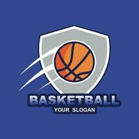 modello di progettazione di vettore di logo di pallacanestro