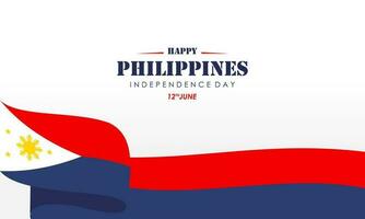 festeggiare il Filippine indipendenza giorno bandiera sfondo vettore