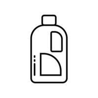 detergente diretto icona simbolo vettore. nero schema detergente icona vettore