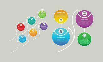 un' impostato di colorato presentazione attività commerciale Infografica design modello impostato vettore