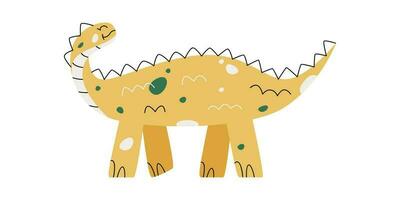 piatto mano disegnato vettore illustrazione di scelidosaurus dinosauro