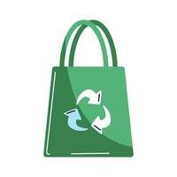 verde ecologia Borsa con riciclare frecce vettore