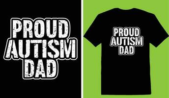 orgoglioso autismo papà maglietta vettore